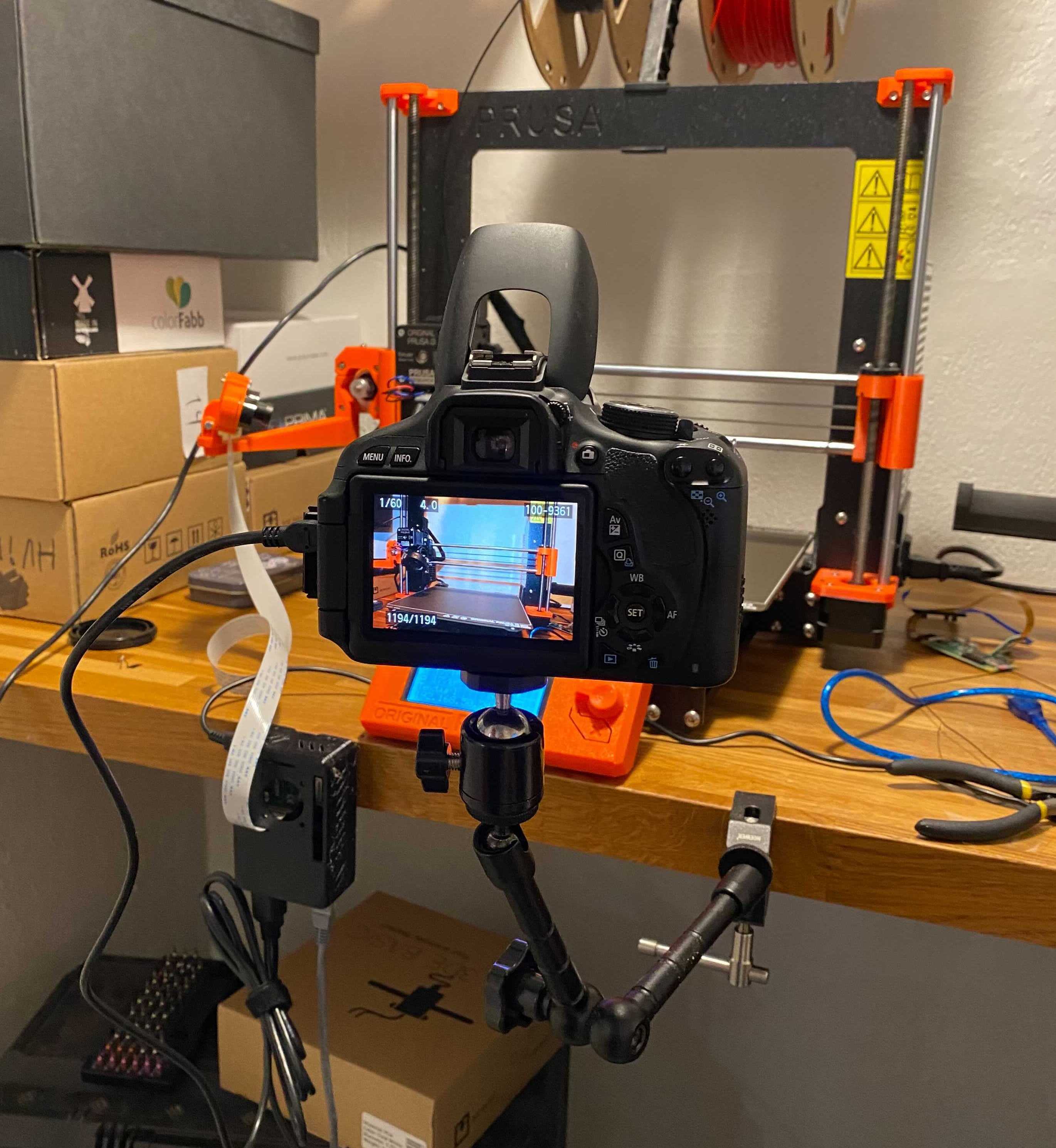 Setting up octoprint on a Raspberry pi to use an external DSLR for making timelapses